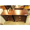 Image 4 : PAIR OF CHERRY FINISH 2 DRAWER NIGHTSTANDS