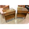 Image 1 : PAIR OF WALNUT NIGHTSTANDS