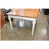 Image 2 : MODERN CARVED COMTEMPORARY DINING TABLE WITH LEAF AND FOUR CHAIRS