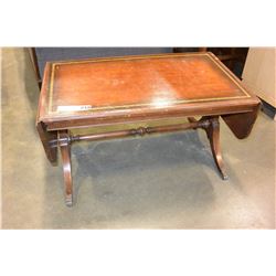 LEATHER TOP DROPLEAF DUNCAN PHYFFE COFFEE TABLE