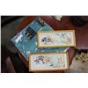 Image 1 : EASTERN TABLE LINENS AND TWO HAND MADE SHELL PICTURES