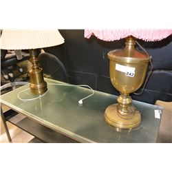 TWO VINTAGE BRASS LAMPS