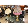 Image 2 : TWO VINTAGE BRASS LAMPS