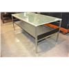Image 2 : GLASS TOP METAL COFFEE TABLE