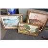 Image 1 : THREE GILT FRAMED PAINTINGS ON CANVAS