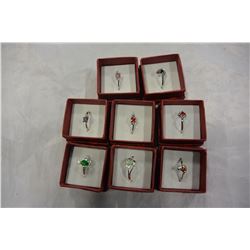 LOT OF 8 DINNER RINGS