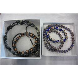 BLACK ALASKA JEWELLRY AND ART GLASS JEWELLRY