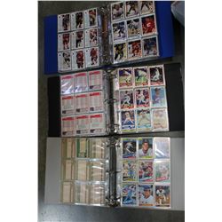 THREE BINDERS OF HOCKEY AND BASEBALL CARDS
