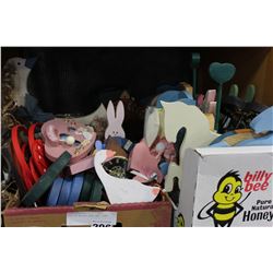 LOT OF WOODEN WARE AND ITEMS