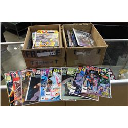TWO BOXES OF DC AND MARVEL COMICS