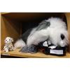 Image 2 : LARGE SHAGGY DOG AND THREE POTTERY ANIMALS
