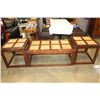 Image 2 : THREE PIECE TILE INSERT COFFEE TABLE SET