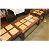 Image 3 : THREE PIECE TILE INSERT COFFEE TABLE SET