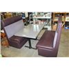 Image 1 : BOOTH STYLE TABLE AND TWO BENCHES