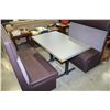Image 3 : BOOTH STYLE TABLE AND TWO BENCHES
