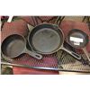 Image 1 : TWO JAPANESE CAST IRON FRY PANS AND CANADIAN NUMBER 6 CAST IRON PAN