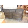 Image 1 : NEW FLOOR MODEL HOME ELEGANCE MODERN DARK FINISH 7 DRAWER SOLID WOOD DRESSER RETAIL $1399