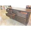 Image 3 : NEW FLOOR MODEL HOME ELEGANCE MODERN DARK FINISH 7 DRAWER SOLID WOOD DRESSER RETAIL $1399