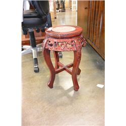 TWO FOOT MARBLE INSERT PLANTSTAND