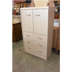 WHITE OAK 2-DOOR ARMOIRE