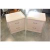 Image 1 : PAIR OF WHITE OAK 2 DRAWER NIGHTSTANDS