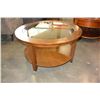 Image 2 : ROUND 2 TIER GLASS TOP ENDTABLE