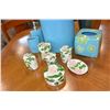 Image 3 : 2 STAINLESS GARABGE BINS, DECORATIVE BLUE AND FLORAL BATHROOM VANITY ITEMS