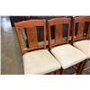 Image 3 : SET OF FOUR COMTEMPORARY UPOLSTERED BARSTOOLS