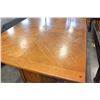 Image 3 : MISSION OAK STYLE BAR HEIGHT TABLE WITH HIDDEN LEAF AND STORAGE AND 6 BARSTOOLS