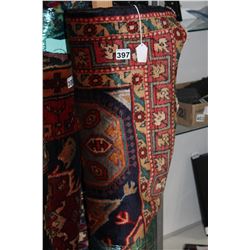 NEW 100% WOOL. HAND KNOTTED, TABRIZ, RED, YELLOW, BLACK, AREA CARPET, SIZE 120 INCH BY 57 INCH