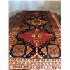 Image 3 : NEW 100% WOOL. HAND KNOTTED, TABRIZ, RED, YELLOW, BLACK, AREA CARPET, SIZE 120 INCH BY 57 INCH