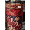 Image 1 : NEW 100% WOOL. HAND KNOTTED, TABRIZ, RED, BLACK, AREA CARPET, SIZE 119 INCH BY 52 INCH