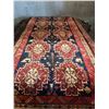 Image 3 : NEW 100% WOOL. HAND KNOTTED, TABRIZ, RED, BLACK, AREA CARPET, SIZE 119 INCH BY 52 INCH