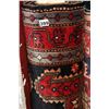 Image 1 : NEW 100% WOOL. HAND KNOTTED, TABRIZ, RED BLACK WHITE, AREA CARPET, SIZE 124 INCH BY 52 INCH