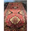 Image 3 : NEW 100% WOOL. HAND KNOTTED, TABRIZ, RED BLACK WHITE, AREA CARPET, SIZE 124 INCH BY 52 INCH