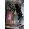 Image 1 : CHASSIS PUNCH SET AND CHAINSAW BLADES AND ELECTRIC ENGRAVER AND SOCKET SET