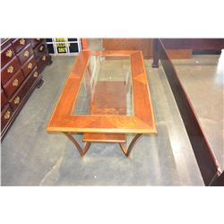 MODERN GLASSTOP 2 TIER COFFEE TABLE