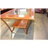 Image 3 : MODERN GLASSTOP 2 TIER COFFEE TABLE