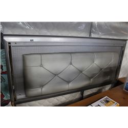 MODERN KINGSIZE HEADBOARD WITH LEATHER INSET