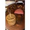 Image 1 : REPRODUCTION DOLL CHAIR AND BIRDCAGE