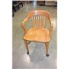 Image 1 : OAK CHAIR ON CASTORS
