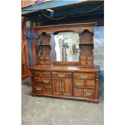 SEVEN DRAWER DRESSER WITH GALLERY BY LEA PINE FURNITURE PEOPLE