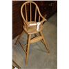 Image 2 : BENTWOOD CHILDS HIGHCHAIR AND BRASS COMPANION SET