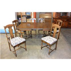 PEPPLAR BROTHERS COMPANY DINING TABLE AND SIX CHAIRS