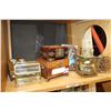Image 1 : JEWELLRY BOXES AND GLASS CASES WITH BUTTERFLYS AND FLOWERS