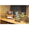 Image 2 : JEWELLRY BOXES AND GLASS CASES WITH BUTTERFLYS AND FLOWERS
