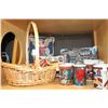 Image 1 : SHELF LOT OF CHRISTMAS DECOR AND COFFEE MUGS