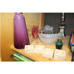 LOT OF CRYSTAL AND GLASSWARE