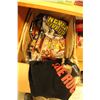 Image 1 : BOX OF WWF COLLECTIBLES AND SHIRT