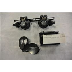 JEWELLERS LOUPE AND GLASSES